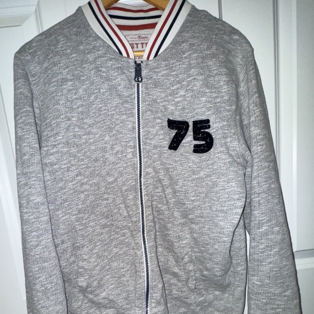 TOM TAILOR DENIM Grey Male Zip-Up Sweatshirt